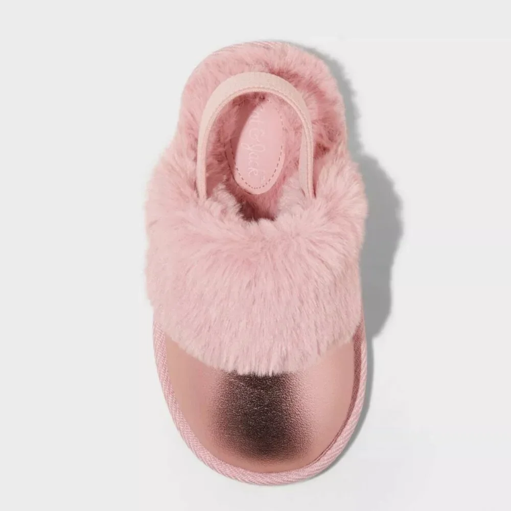 Cat & Jack™ - Toddler Lila Pink Metallic Scuff Slippers -  Size 5T - 6T - Picture 3 of 5